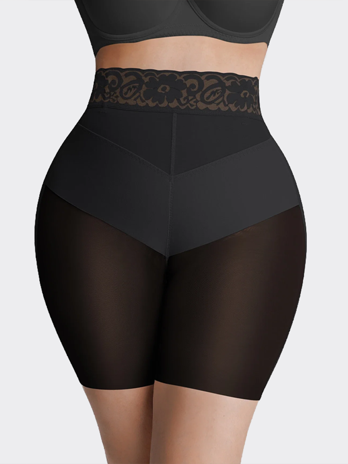 Lace High Waisted Tummy Control Shapewear Shorts