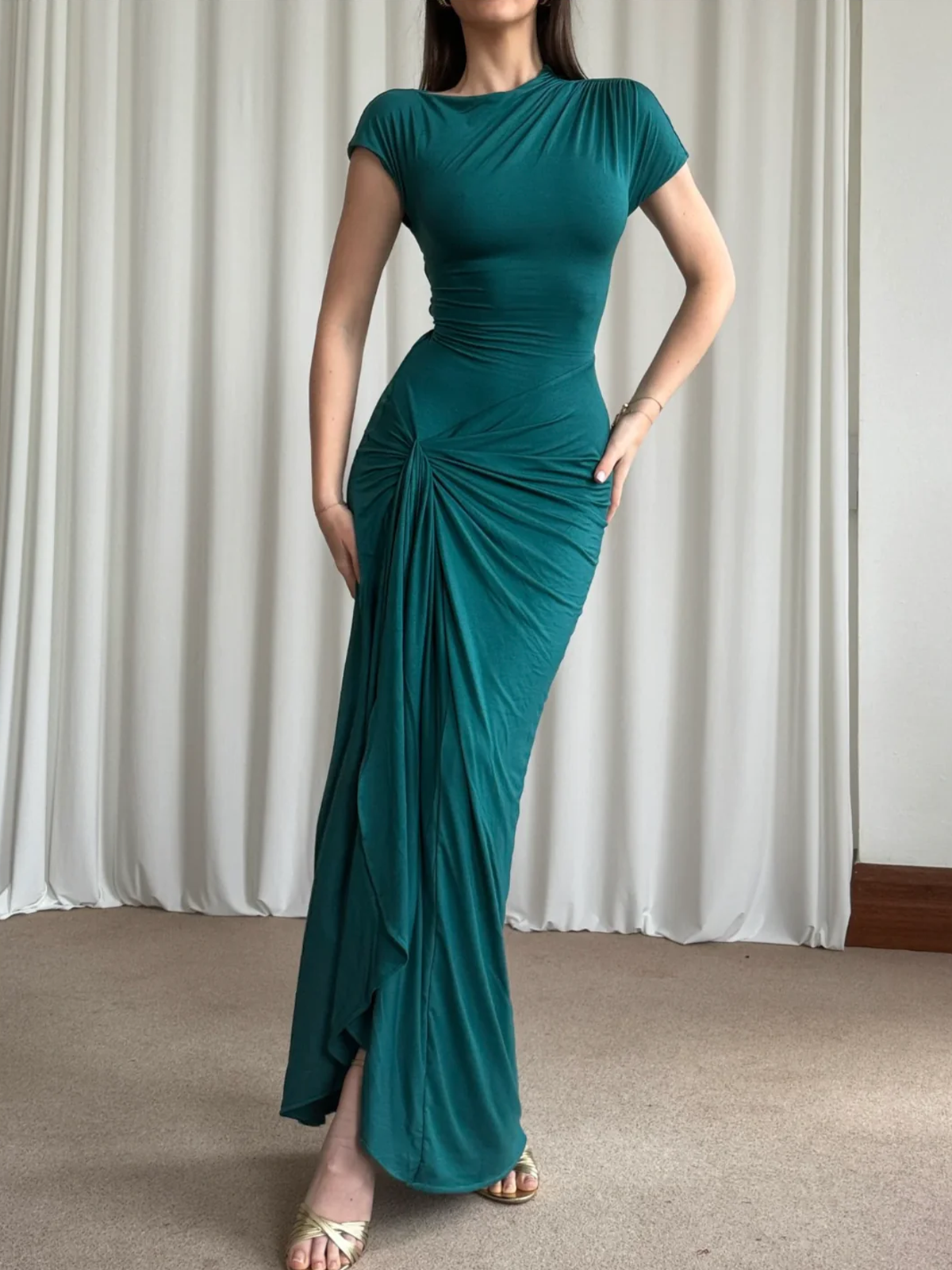 Elegant Short Sleeve Dress