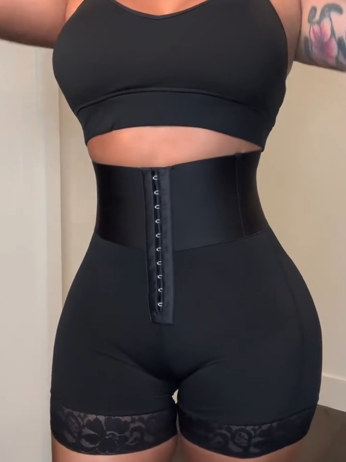 Tummy Shaping Firm Compression Short Shapewear With Hooks