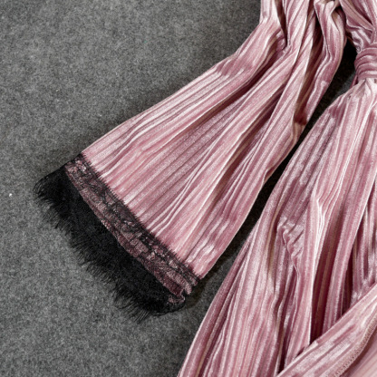 Velvet Sexy Lace Two Piece Pajamas