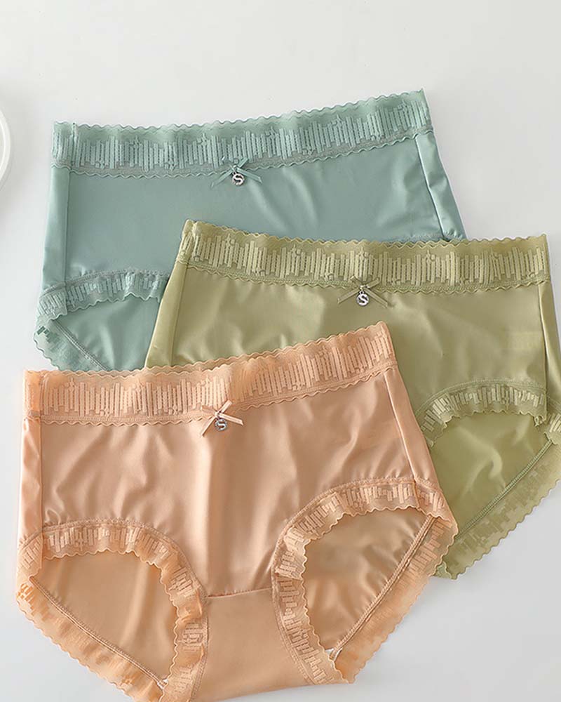 High Waist Lightweight Luxury Mulberry Silk Antibacterial Crotch Panties