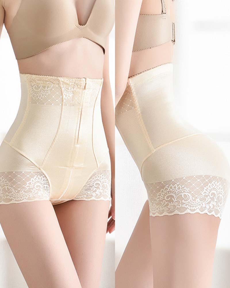 High-Waisted Hip-Lifting Zipper Pants