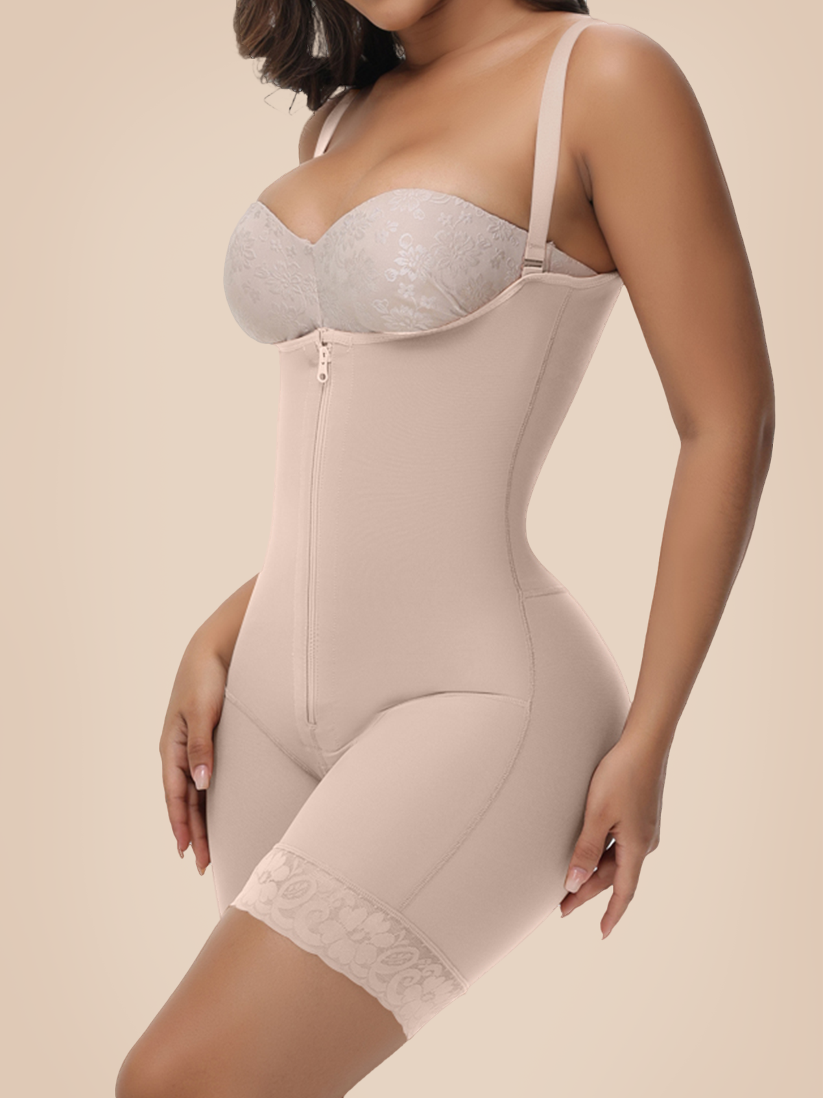 Tummy Control Invisible Zipper Faja Underbust Shapewear