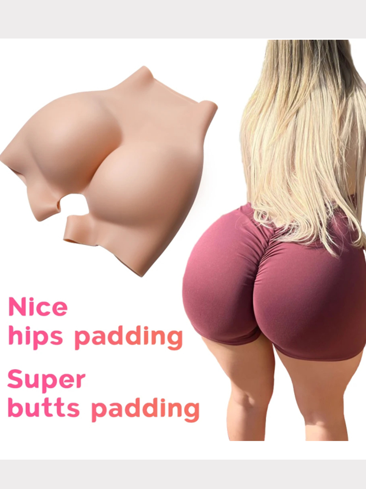 BBL Butt Lifter Short Food-grade Silicone Butt Pads with a Three-year Life Span