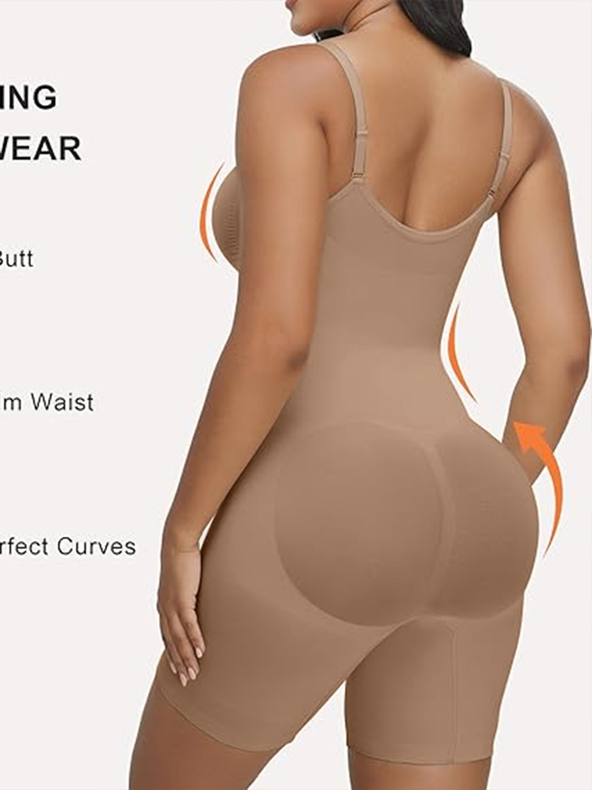 Women's High Elastic Zipper Adjustable Straps Breathable Mesh Design Tummy Control Body Shaper