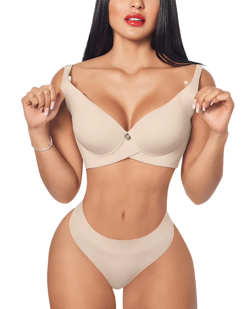 Adjustable Straps Back And Side Control Bra