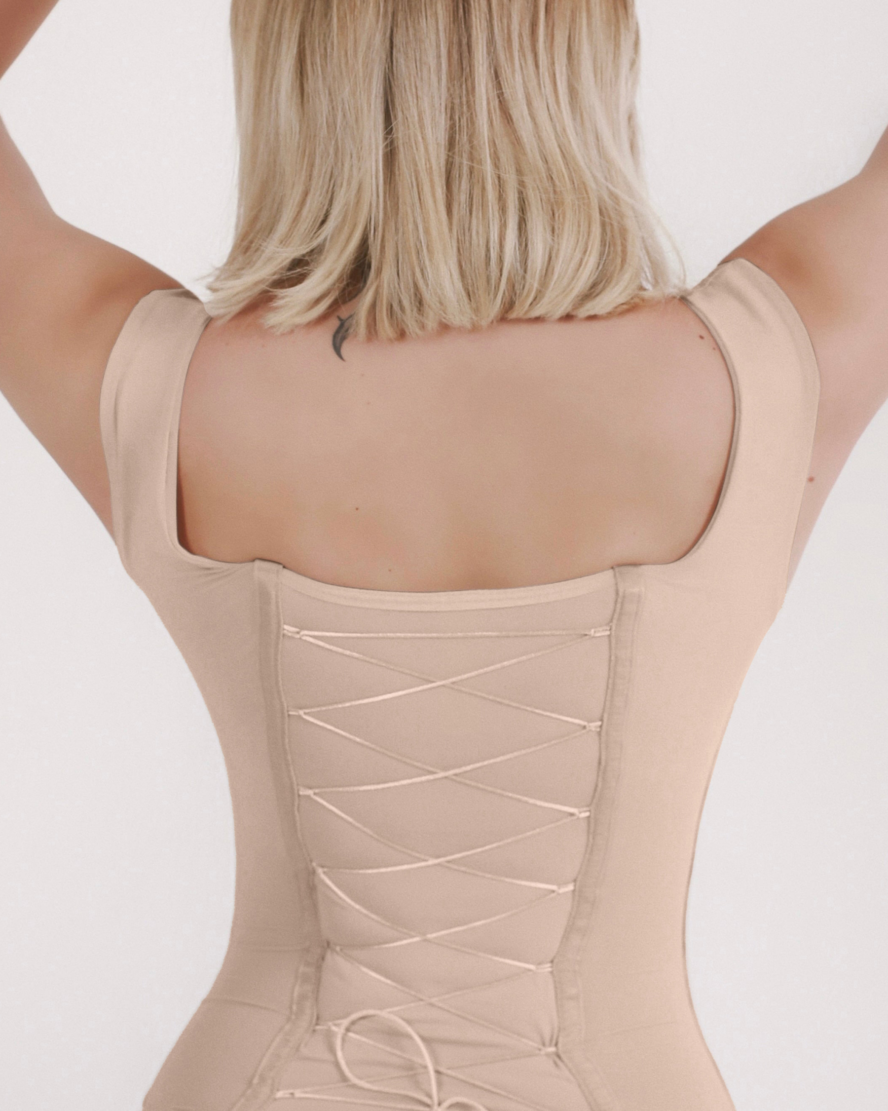 Women's Sexy Back Lace-up SeamlessTummy Control Bodysuit