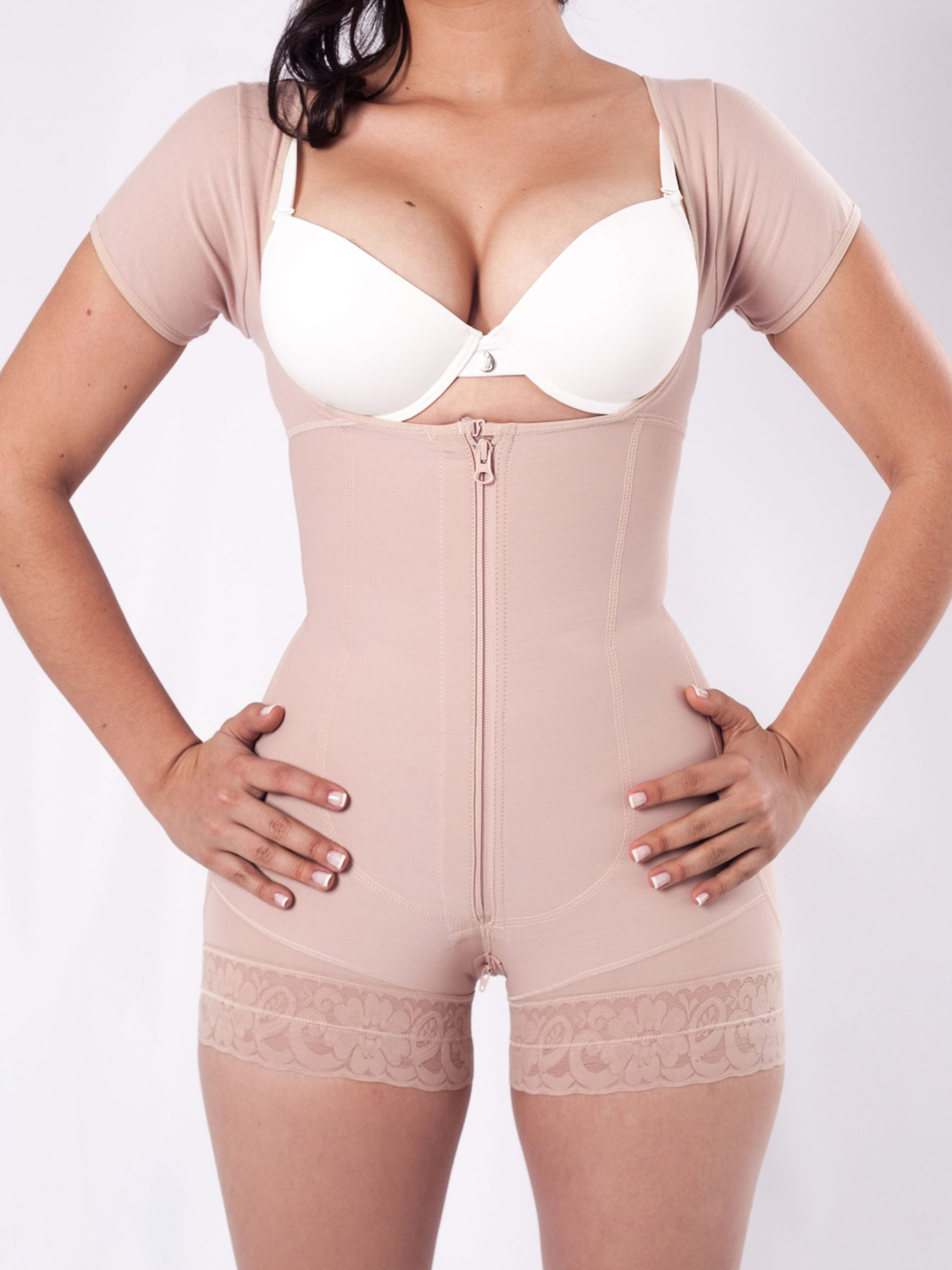 Short Sleeve Tummy Control Fajas Shapewear
