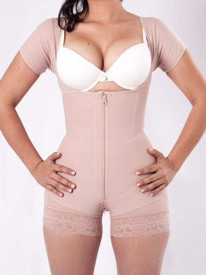 Short Sleeve Tummy Control Fajas Shapewear