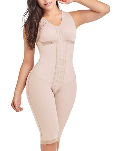 Tummy Tuck Hook & Eye Closure Support Hip Lift Long Shapewear