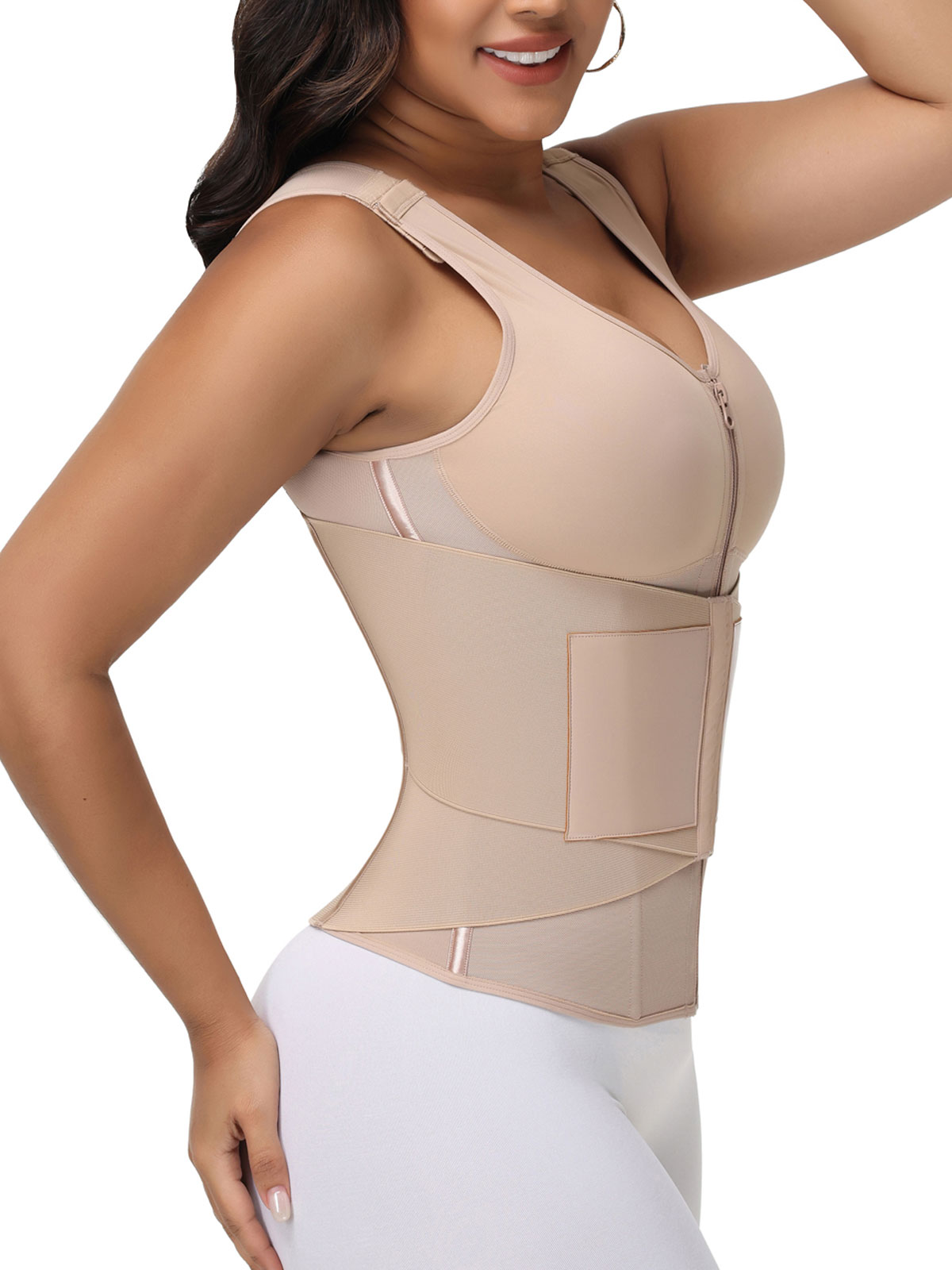 Hourglass Tummy Control Body Shaper Workout Corset Shapewear in built Bra