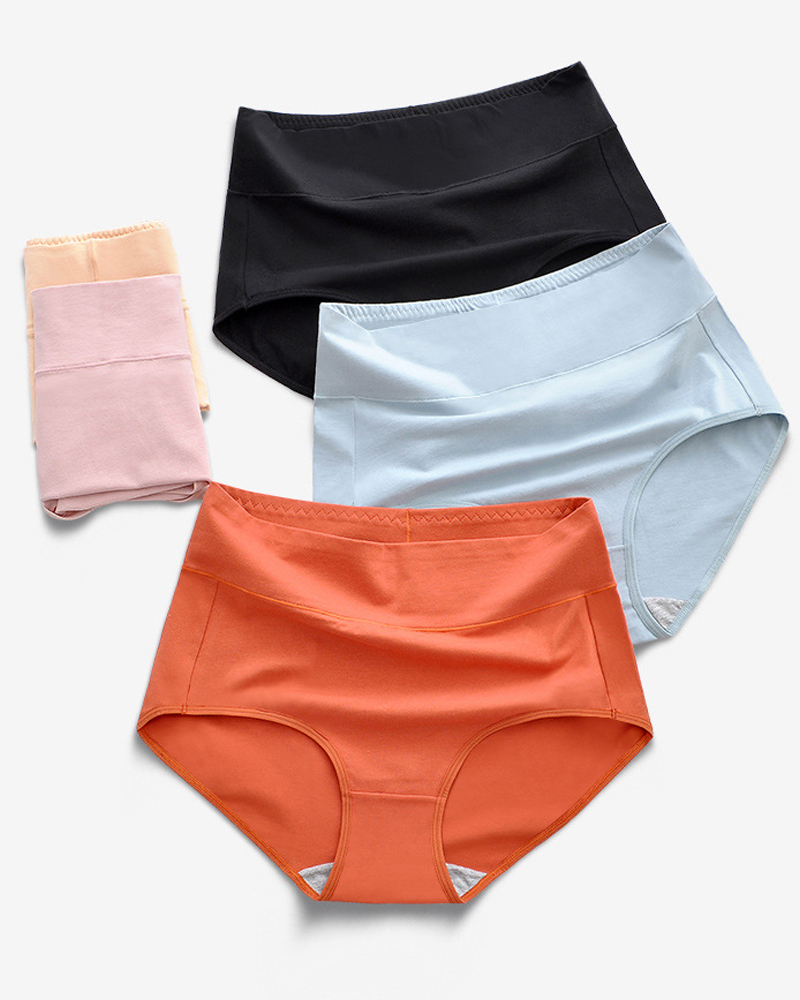 High Waist Cotton Briefs