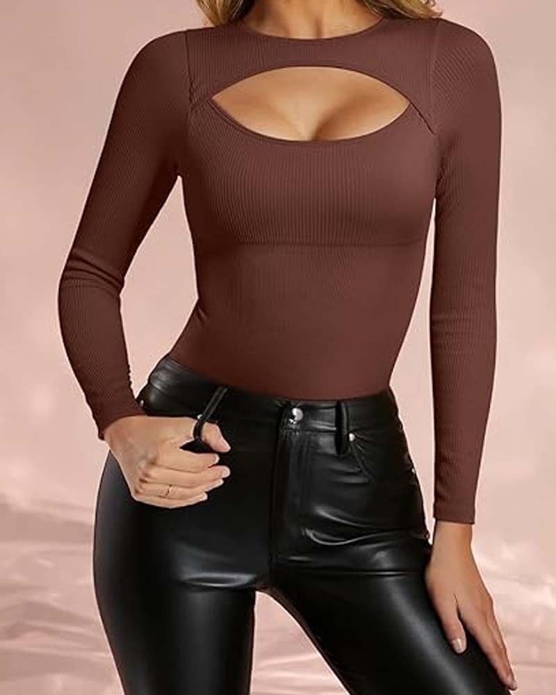 Long Sleeve Ribbed Jumpsuit