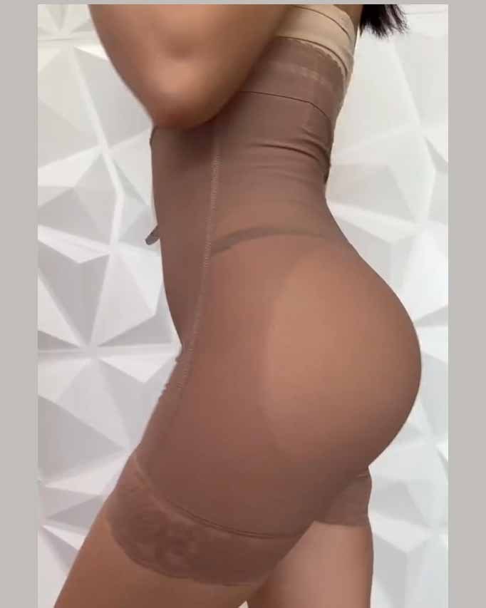 High Waist Butt Lifter Open-Crotch Shorts