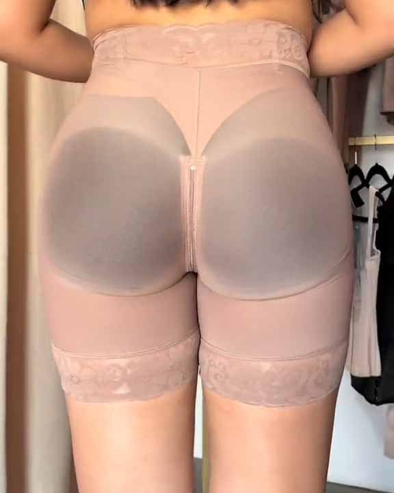 High Waisted Hip Lifting Shape Pants with Hook and Eye