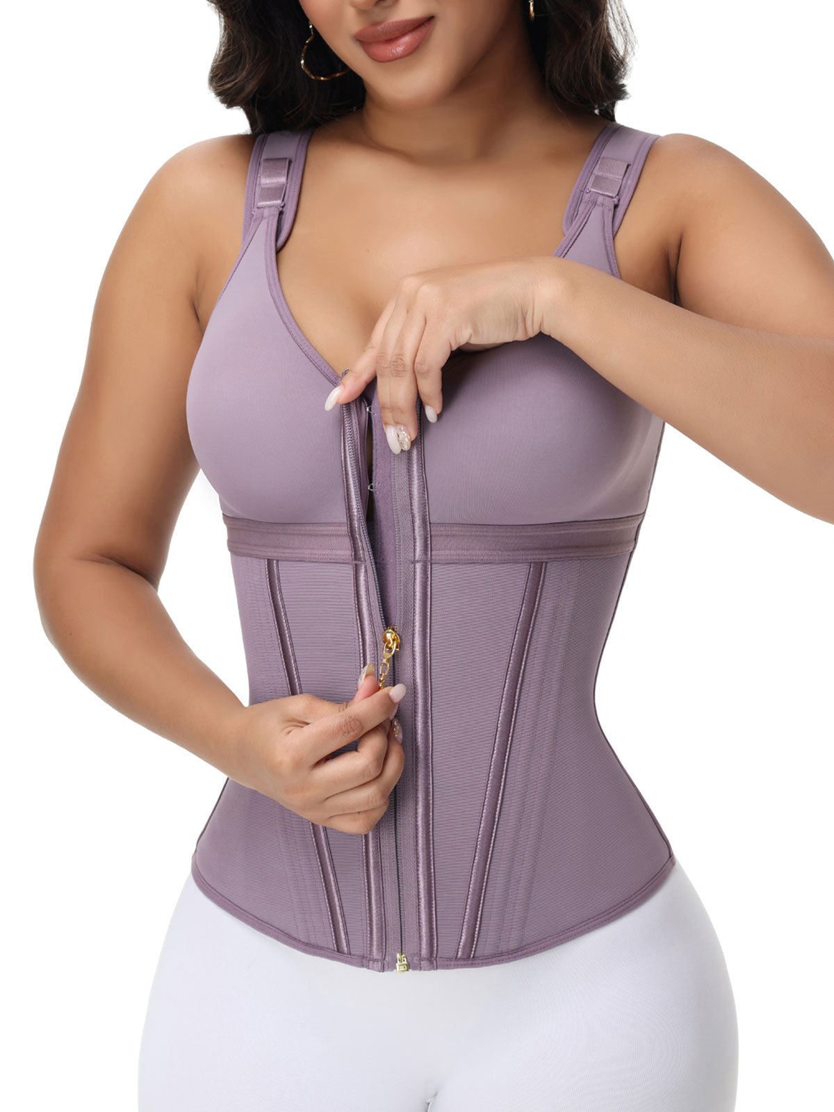 Extreme Latex Corset Waist Vest With Bra