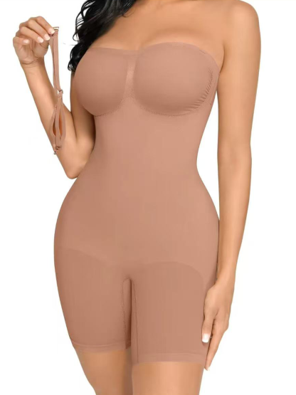 Summer Breathable Removable Strap Tube Dress Wearable Abdomen Control Body Shaper