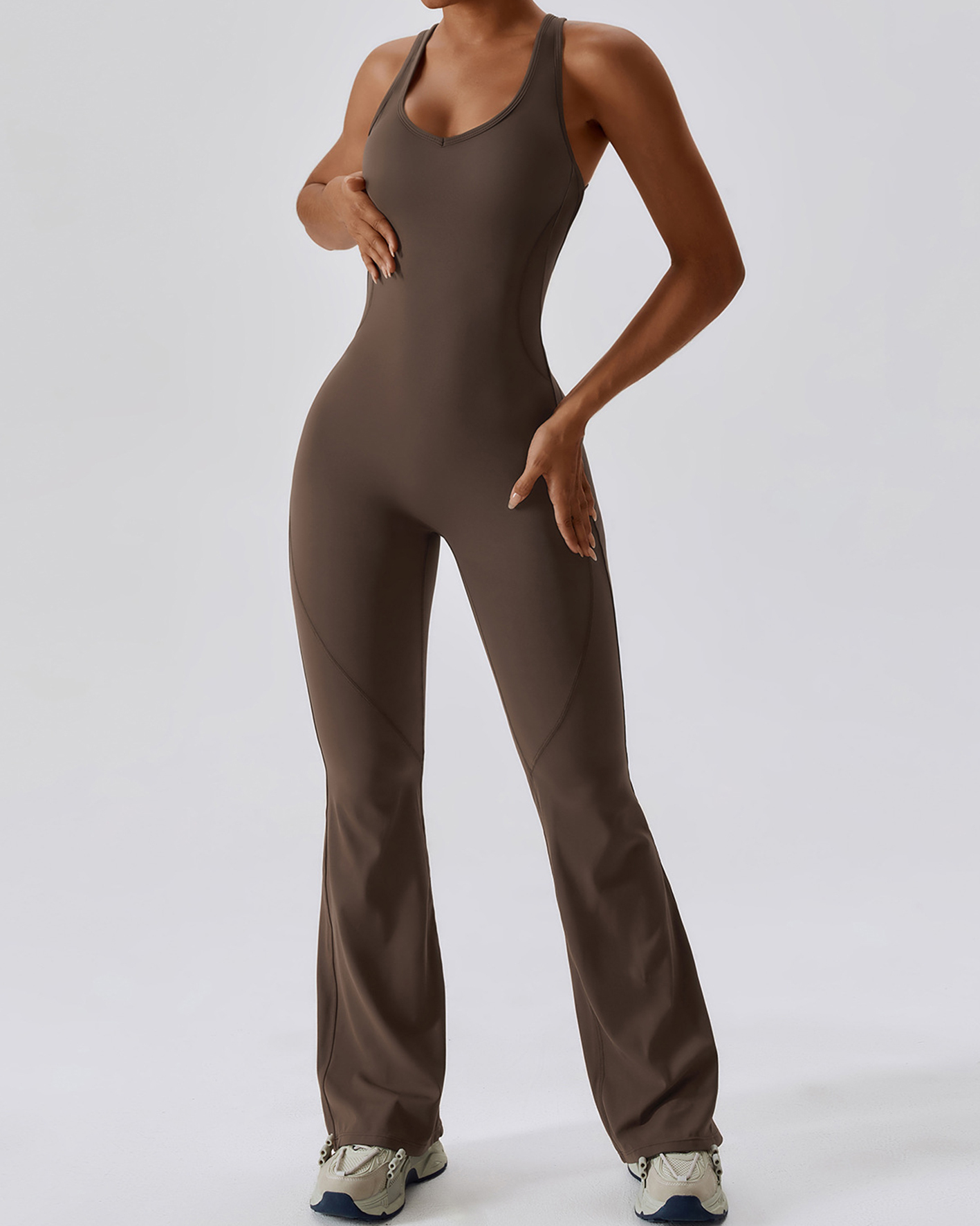 Hip Lift And Abdominal Pull-In One-Piece Yoga-ChicCurve
