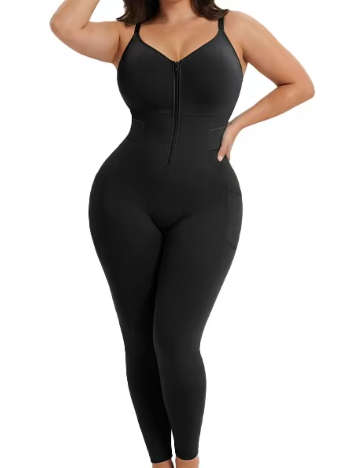 Seamless Full Body Sculpting Jumpsuit With Tummy Control Easy Off