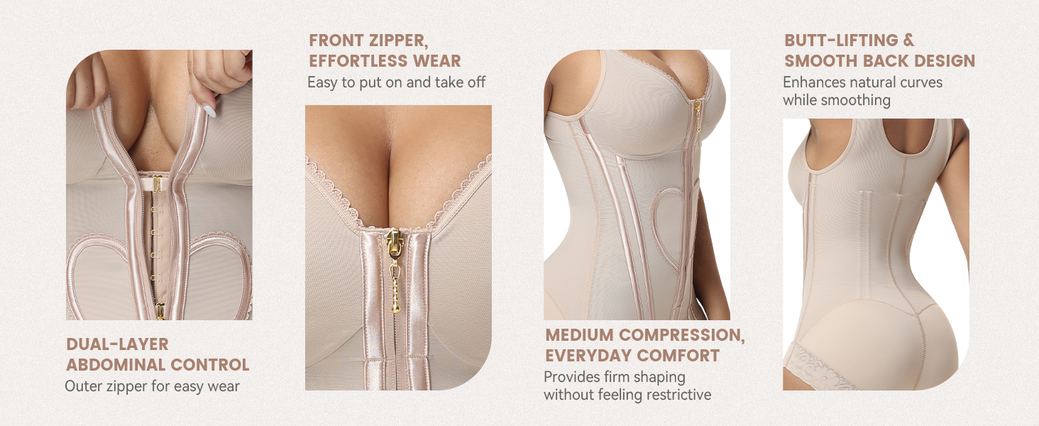 SHAPSHE Fajas Colombianas Moldeadoras Body Shaper with Bra