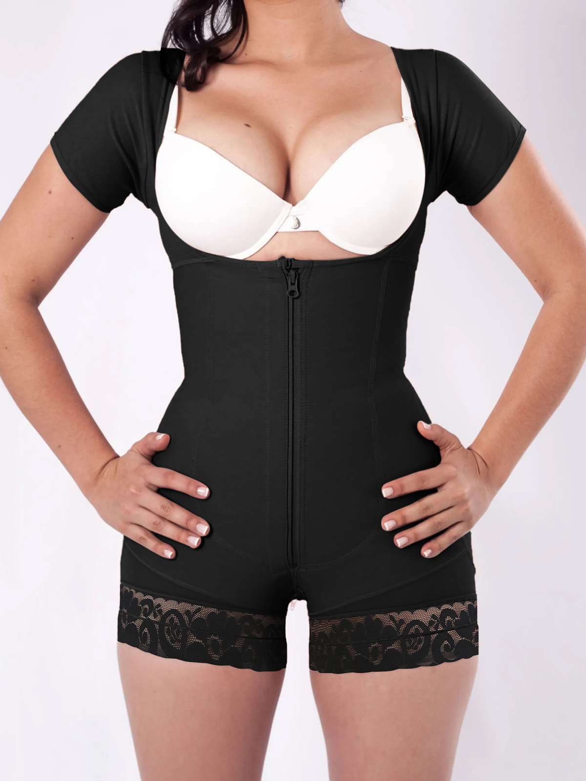 Short Sleeve Tummy Control Fajas Shapewear