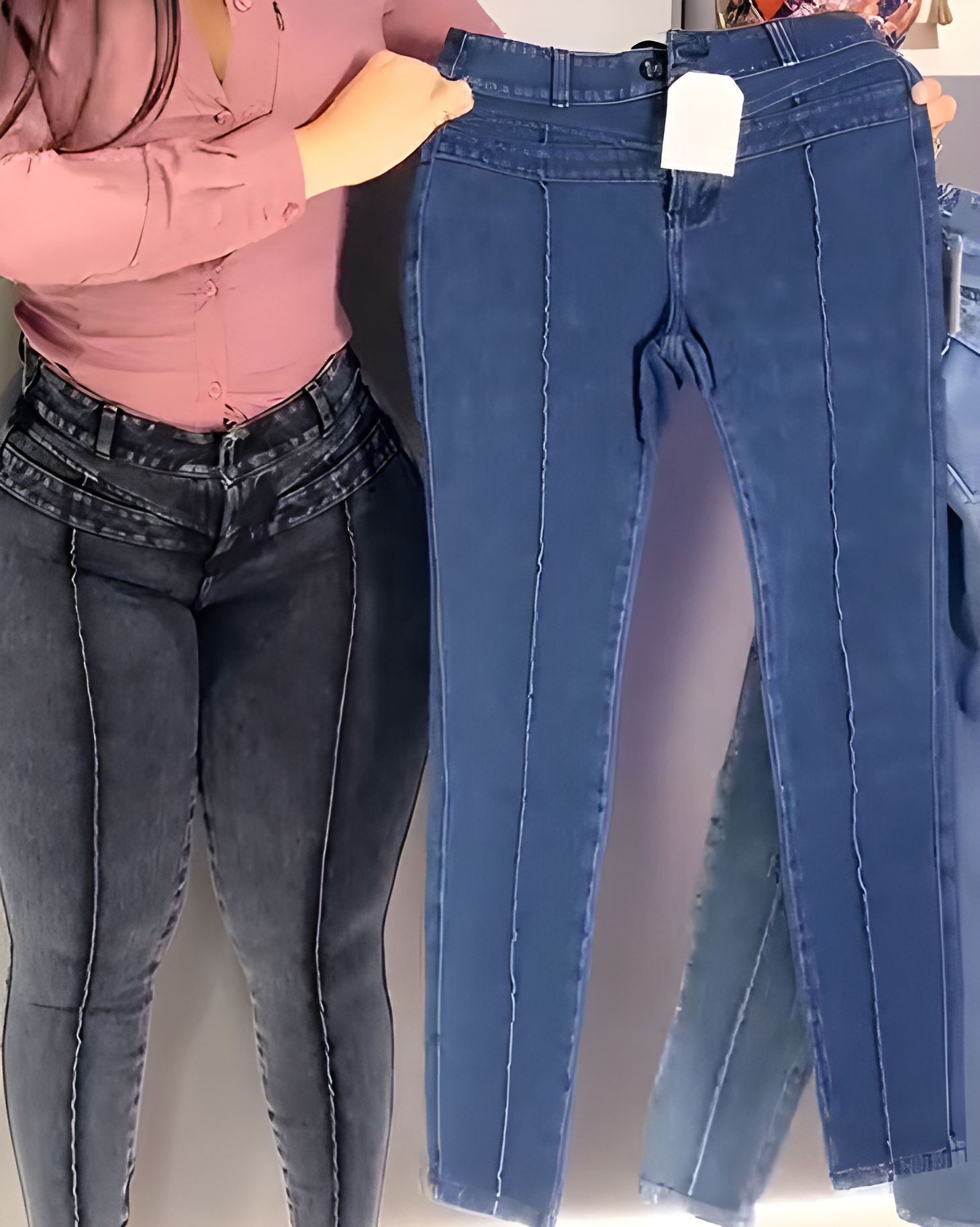 High-Rise Skinny Jeans with Butt Lift