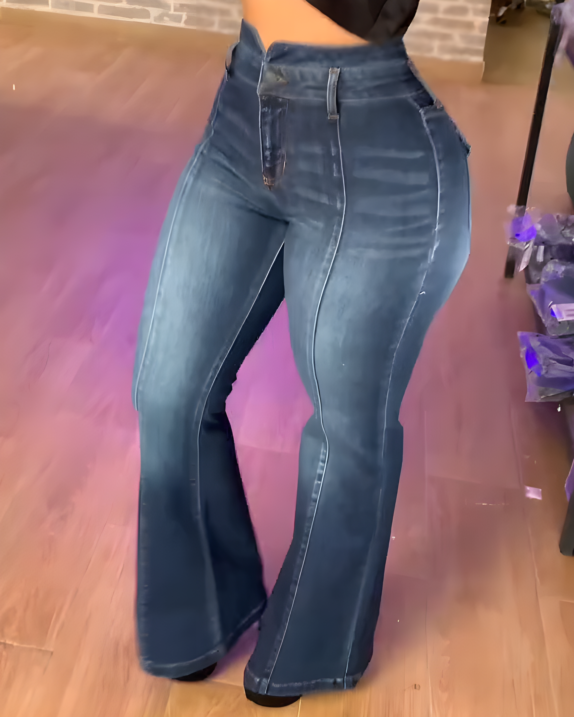 Chiccurve High-Rise Slim-Fit Skinny Flared Jeans