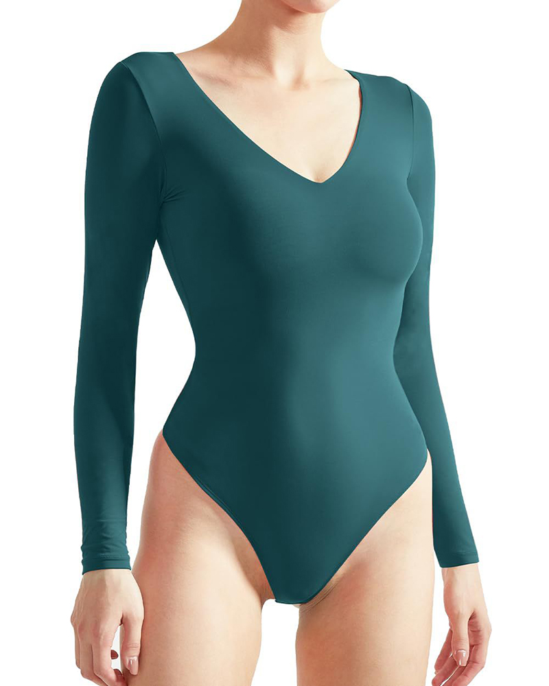 Seamless V-neck Triangle Bodysuit