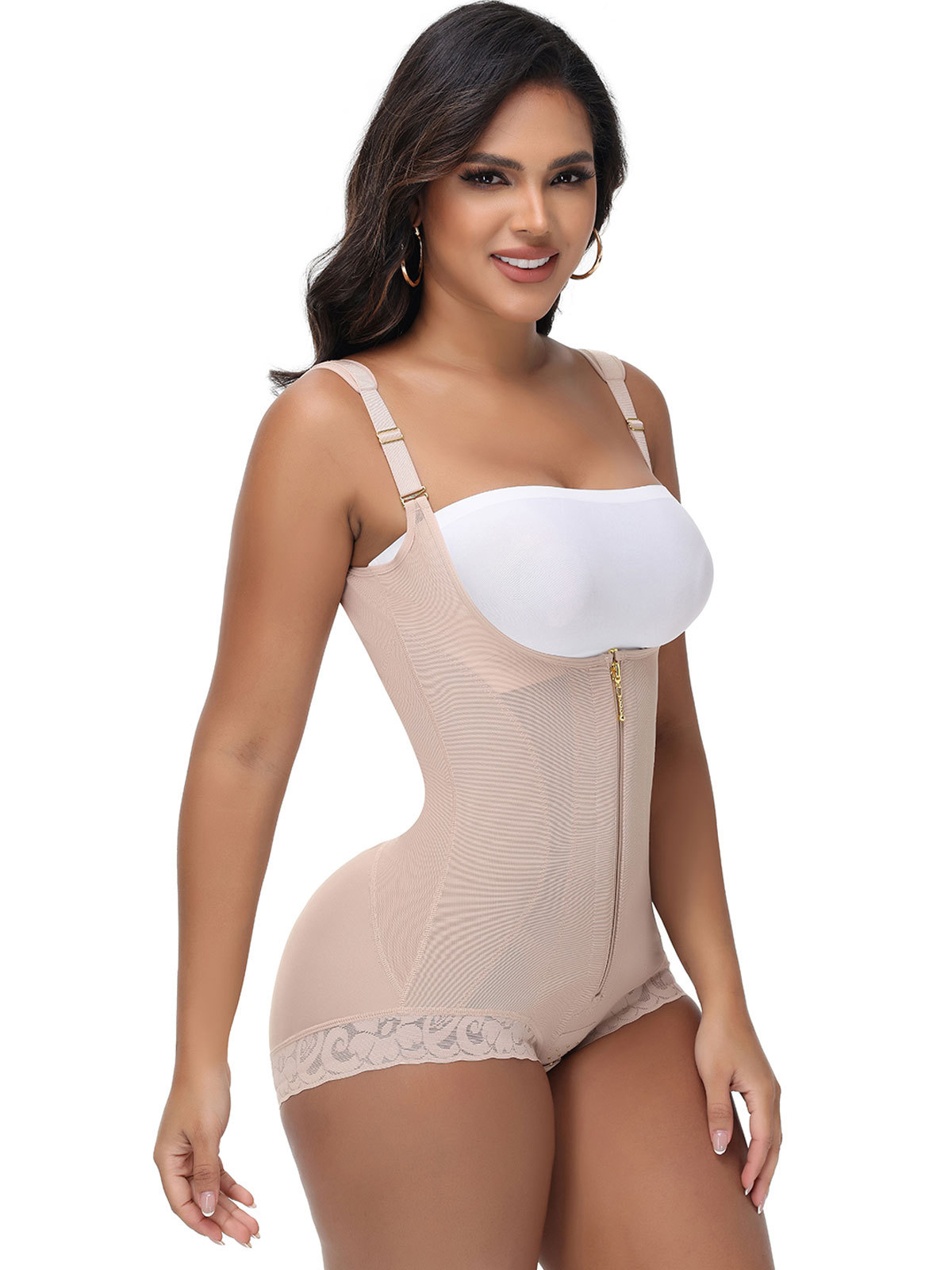 Shapewear for Women Tummy Control Fajas Body Shaper Zipper Open Bust Bodysuit