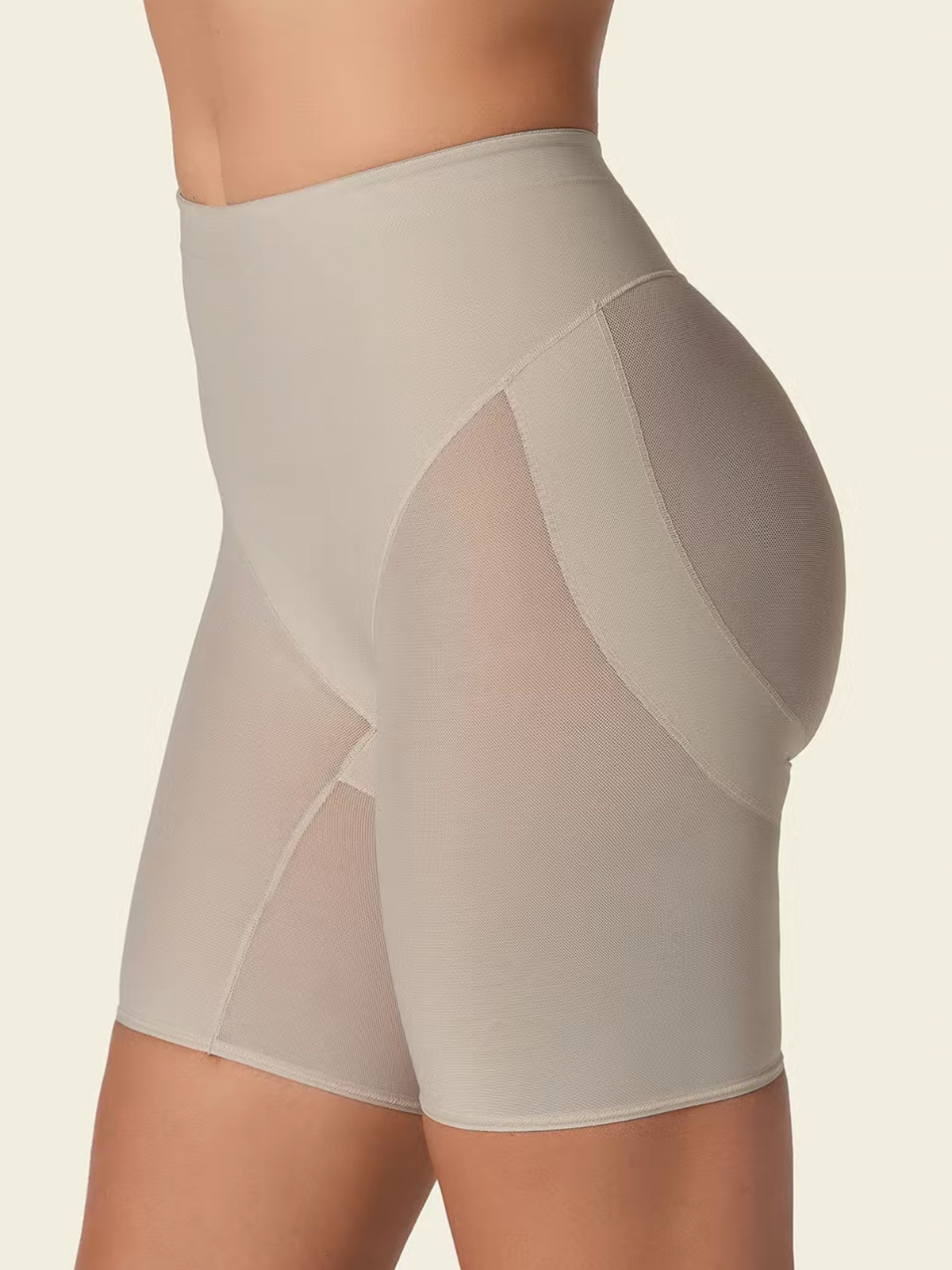 Tight Fitting Breathable Mesh Shaping Shorts