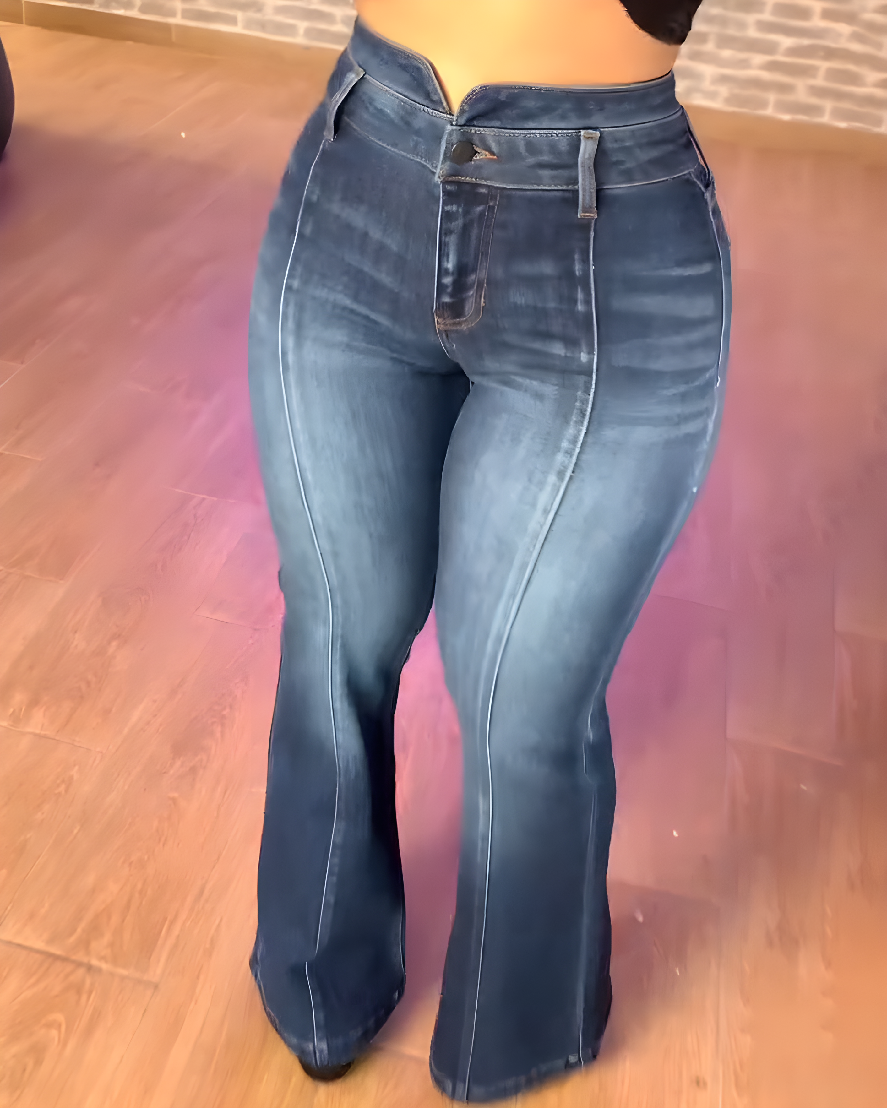 Chiccurve High-Rise Slim-Fit Skinny Flared Jeans