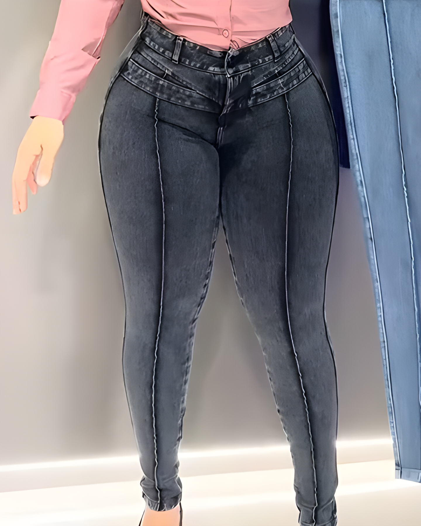 High-Rise Skinny Jeans with Butt Lift