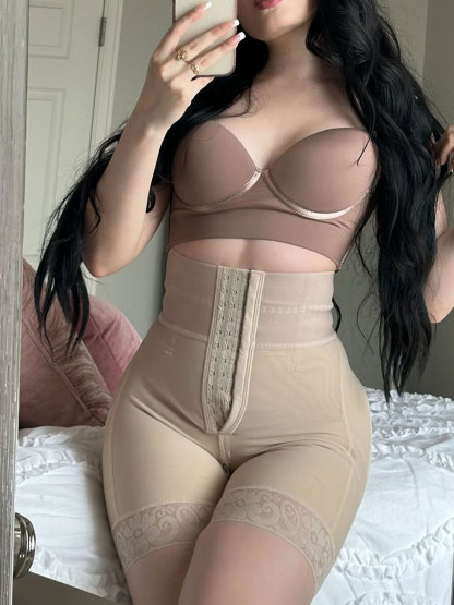 Front Hooks Double Compression BBL Shorts Ref10065