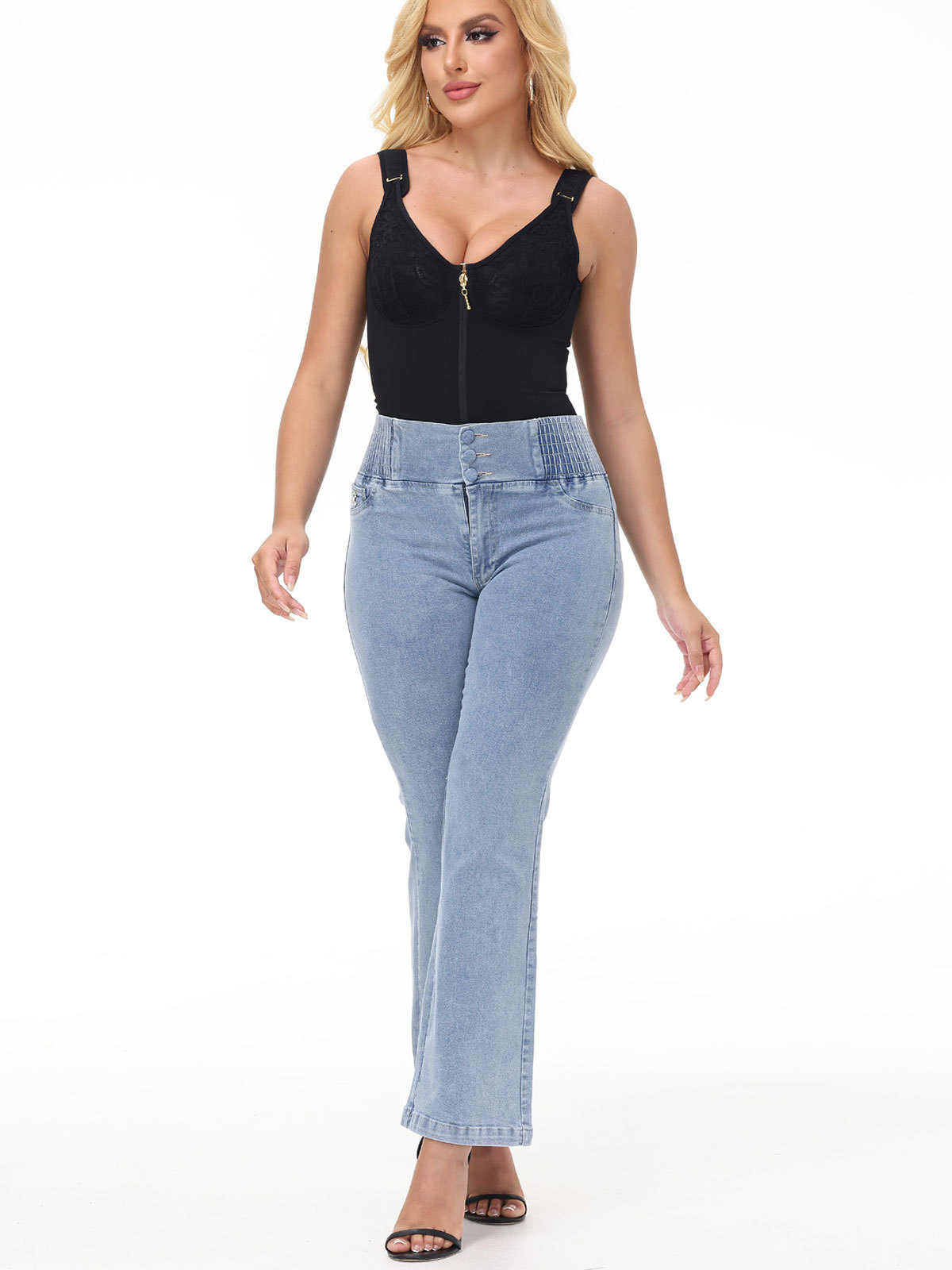 Jacquard With Bra Comfy Sculpting Thongs Bodysuit