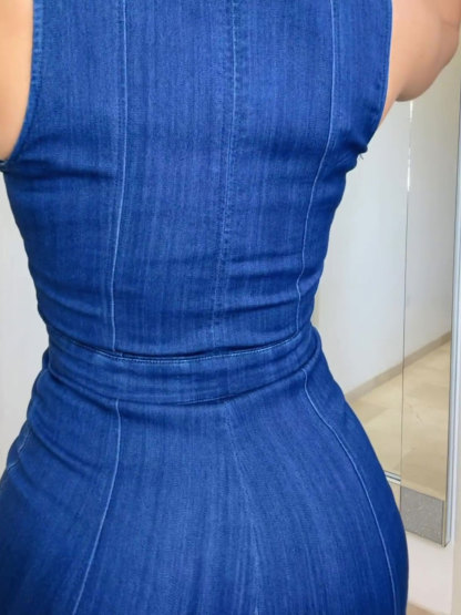 Denim One-pieces Jeans jumpsuit