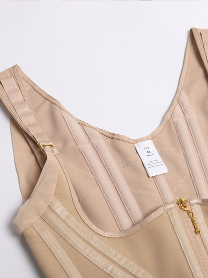 High Compression Hourglass Body Shaper Vest with Straps