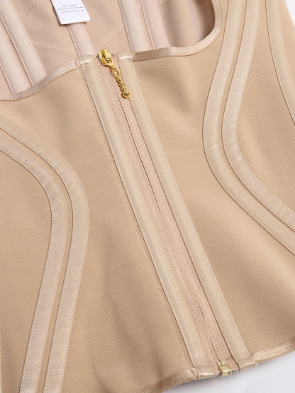 High Compression Hourglass Body Shaper Vest with Straps