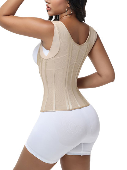 High Compression Hourglass Body Shaper Vest with Straps