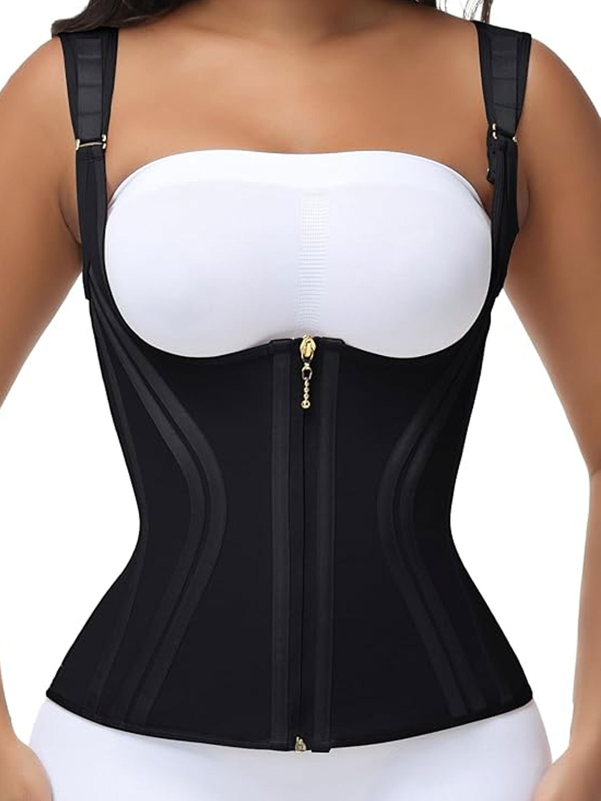 High Compression Hourglass Body Shaper Vest with Straps