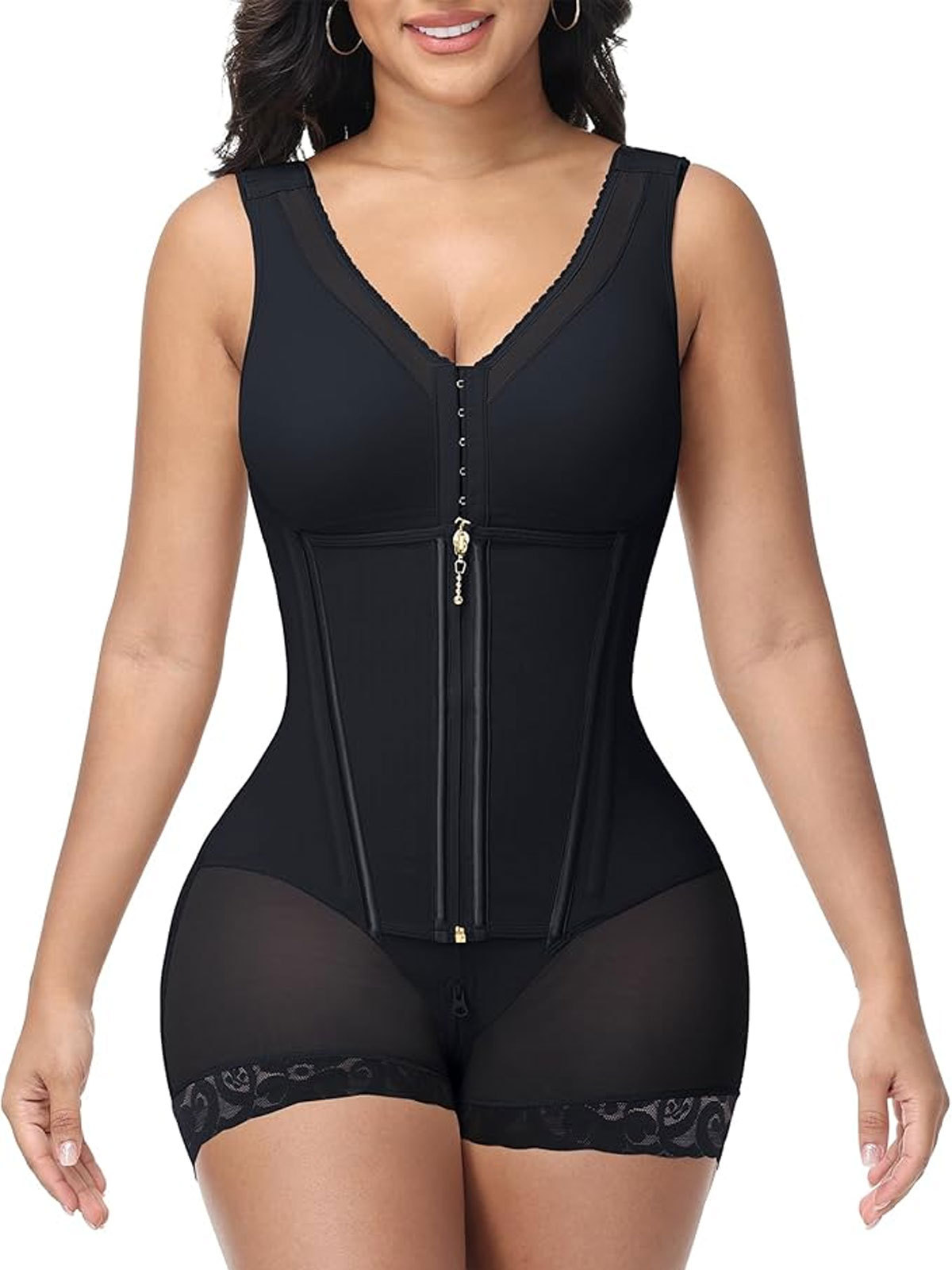 Sleeveless Double Compression Tummy Control Body Shaper