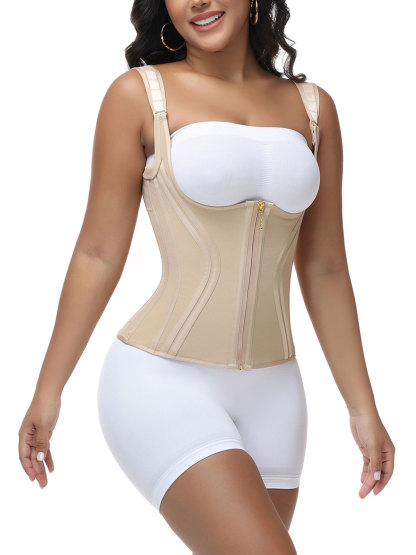 High Compression Hourglass Body Shaper Vest with Straps