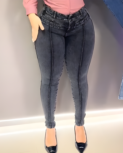 High-Rise Skinny Jeans with Butt Lift