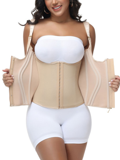 High Compression Hourglass Body Shaper Vest with Straps