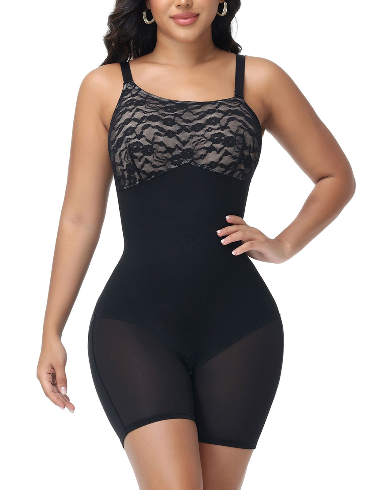 Strapless Tummy Control Lace Shapewear