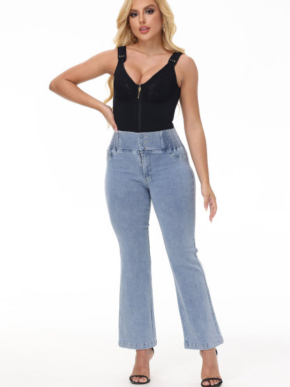 Jacquard With Bra Comfy Sculpting Thongs Bodysuit