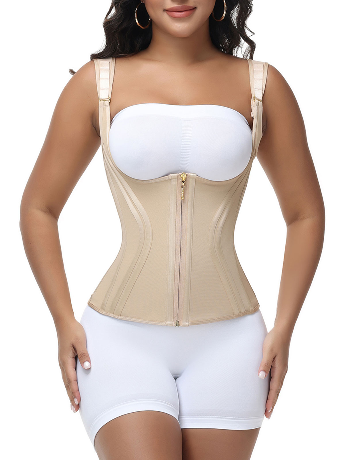 High Compression Hourglass Body Shaper Vest with Straps