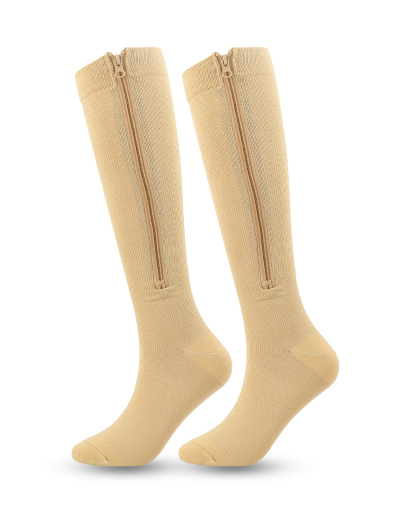 New Compression Zipper Elastic Socks