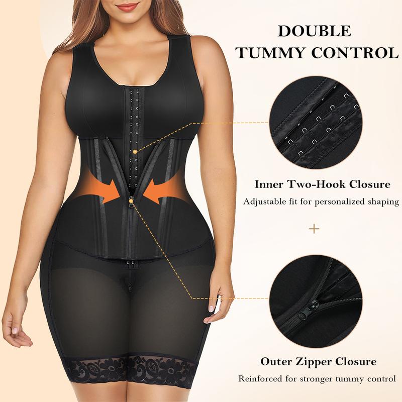 YIANNA Overbust Fajas Colombianas Moldeadoras Shapewear for Women Tummy Control Body Shaper Girdles Waist snatched Garment