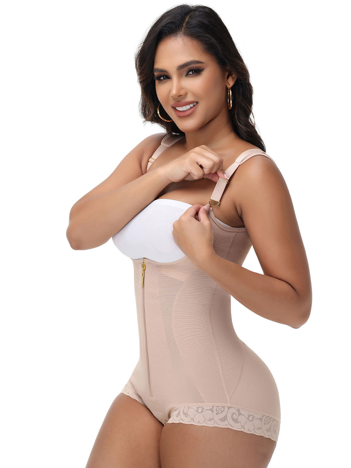 Shapewear for Women Tummy Control Fajas Body Shaper Zipper Open Bust Bodysuit