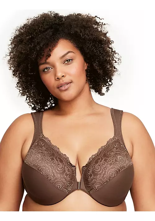 Full Figure Plus Size WonderWire Front-Closure Bra